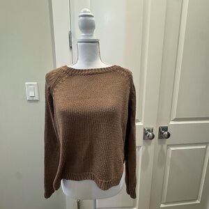 360 Sweater Tan Crew Neck Knit